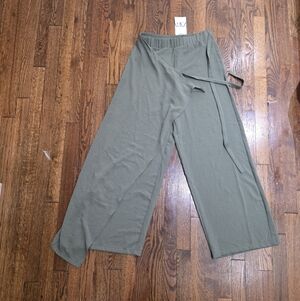 Zara New With Tags Women's Drawstring 2 In 1  Wide Pants/Skirt Size L